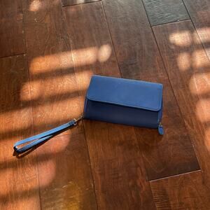 Compact Blue Clutch